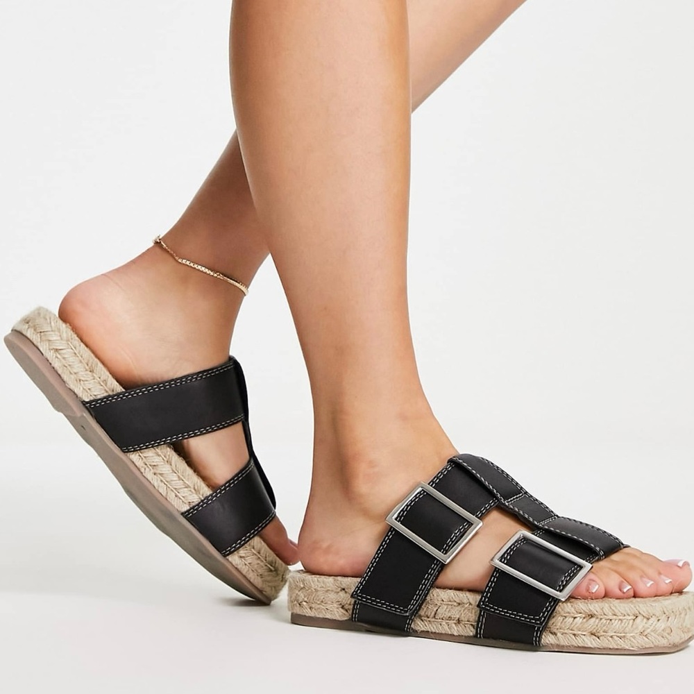 ASOS leather strap espadrille